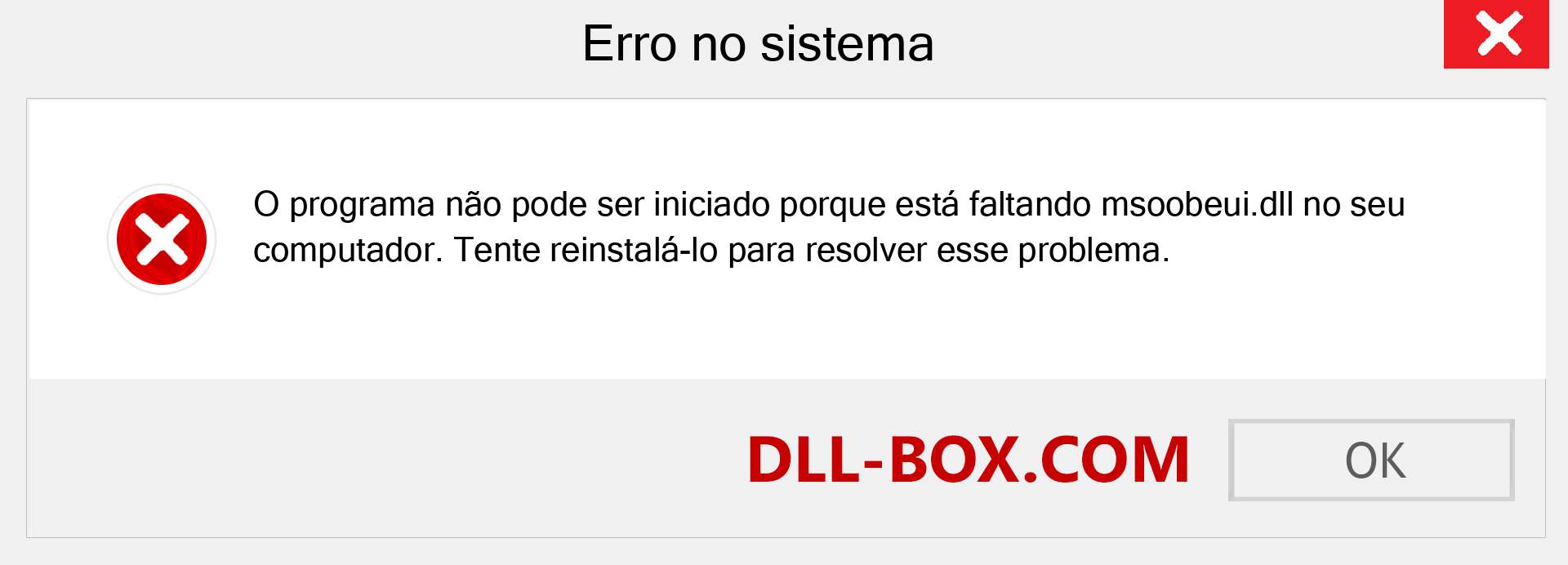 Arquivo msoobeui.dll ausente ?. Download para Windows 7, 8, 10 - Correção de erro ausente msoobeui dll no Windows, fotos, imagens